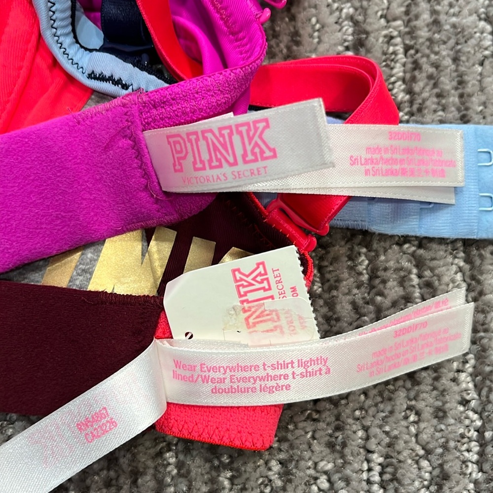 Pink Victorias Secret Wear Everywhere T Shirt Bras - LOT OF 3 - 32DD - Picture 16 of 16